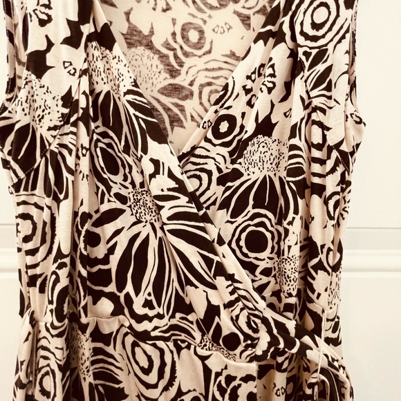✨ LUXE Banana Republic Silk & Linen Floral Wrap Dress- Size M✨👗 - Picture 5 of 7